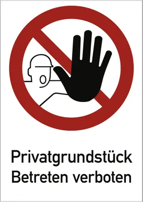 Produktbild von Dreifke® Privatgrundstück Betreten verboten, Kombischild, Alu, 262x371 mm