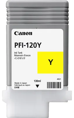 Obrázok produktu pre Canon PFI-120Y, Žltá, Atrament na pigmentovej báze, 130 ml, 1 kusov, Balenie po jednom kuse