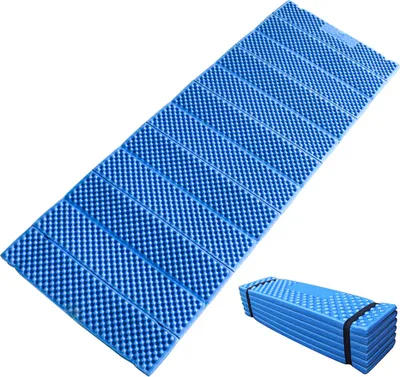Produktbild von Campingmatte, ultraleichte Schaumstoffmatte, Sitzmatte, faltbare Strandmatte, Picknickmatte, Schlafmatte, Outdoor-Matratze, 190x57cm, Blau