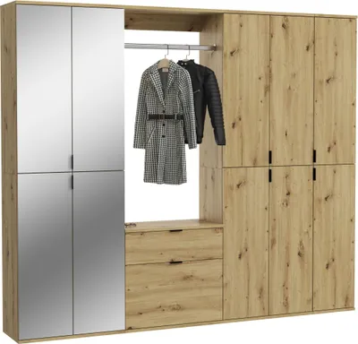 Produktbild von ProjektX Garderobenmöbel Set P4 Eiche Nachbildung.