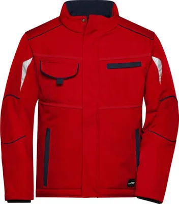 Produktbild von James & Nicholson Softshelljacke mit warmem Innenfutter JN853 Gr. L red/navy