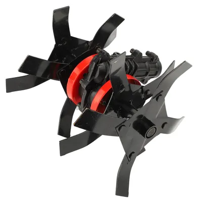 Produktbild von 2-in-1-Mehrzweck-Rad für Motorhacken und Rasenmäher – Elektrisches Rad für Motorhacken zum Mähen und Auflockern, 28 mm, 9 Zähne