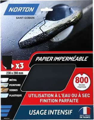 Produktbild von Wasserdichte Folie 230x280 Korn 800 Norton Intensiv X3 - Norton
