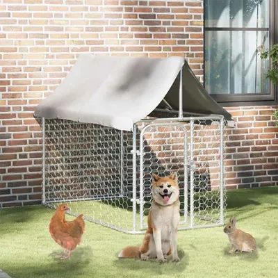 Produktbild von vidaXL Outdoor-Hundezwinger mit Dach 200x100x150 cm