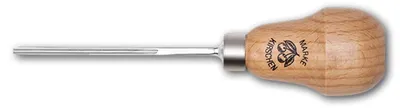 Produktbild von KIRSCHEN Kerbschnitzbeitel mit Rotbuchenheft 4 mm Stich 11 gerade tiefrunde Höhlung Birnenform 5647004