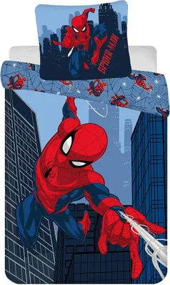 Immagine prodotto di Biancheria da letto in cotone Spiderman, 140x200 cm e 70x80 cm