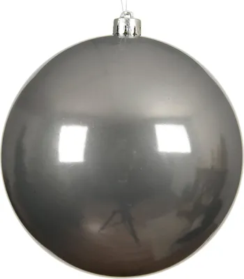 Produktbild von Weihnachtskugeln Kunststoff 14cm 1 Stück - Zart Grau