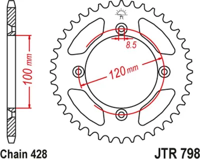 Obrázek produktu pro Kola JT Sprockets 48T černá