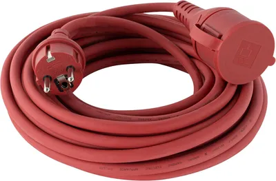 Obrázok produktu pre Predlžovací kábel pre vonkajšie použitie – vodotesný – 10 m – 3680 W – červený