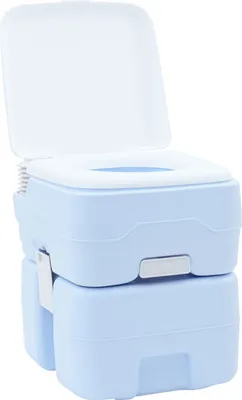 Produktbild von Möbel Tragbare Toilette Blau & Weiß Kunststoff 20 L - Campingtoiletten 42001428