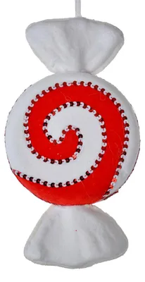 Produktbild von Clayre & Eef Weihnachtsanhänger 33x18x4 cm Rot Weiß Synthetisch