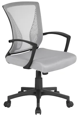 Produktbild von Yaheetech Bürostuhl Ergonomisch mit Netzbespannung Atmungsaktiv, Grau
