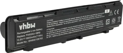Produktbild von vhbw Akku kompatibel mit Toshiba Satellite C855D, C870, C870D, C875, C850D, C855, C850, C875D, L800, L800D, L805 Notebook (6600 mAh, 10,8 V, Li-Ion)