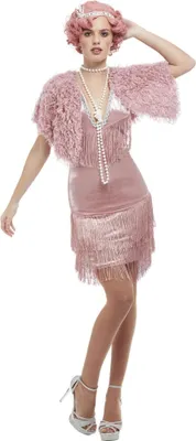 Produktbild von Smiffys - "Deluxe 20s Vintage" Kostüm - Damen SM1426 (M) (Pink)
