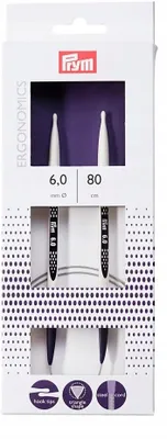 Produktbild von Prym Ergonomics Stricknadeln mit Seil 6,0 mm ergonomisch