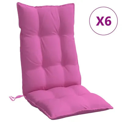 Produktbild von Hochlehner-Auflagen 6 Stk. Rosa Oxford-Gewebe