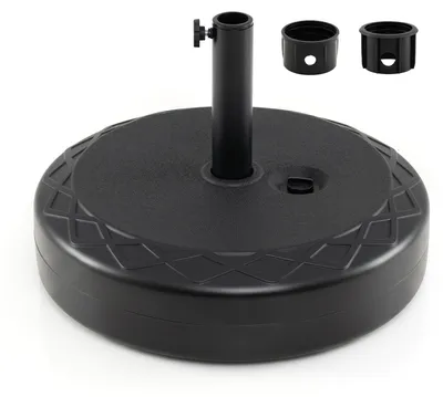 Produktbild von Sonnenschirmständer, 26 L/45 kg befüllbar mit Wasser oder Sand, Schirmständer Kunststoff, Schirmgewicht für Schirmstöcke von 39/49 mm