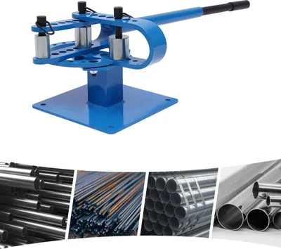Produktbild von Rohrbieger - Rohrbiegemaschine - Automatisch - 7 Matrizen - 2,54–7,62 cm Kapazität - Für Metallrohre - Blau