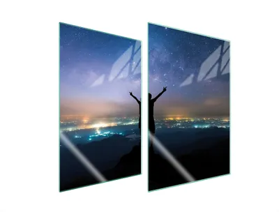 Immagine prodotto di Piastre coprifornelli 2 pezzi 35x52 coprifornelli in Vetroceramica tagliere in vetro uomo mondo