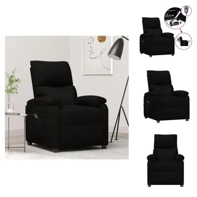 Produktbild von vidaXL Relaxsessel Elektrisch Schwarz Stoff -  Sessel