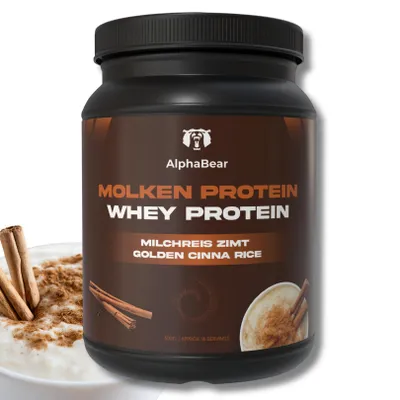 Produktbild von Protein Pulver | AlphaBear® | Milchreis Zimt | 500 g Molkenprotein | Whey Protein |  Germany