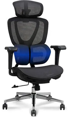 Image de Chaise de bureau ergonomique C5G-air, appui-tête 3D, noire