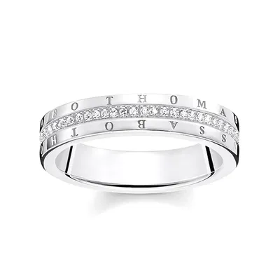 Produktbild von D_TR0026-725-14-52 Ring Classic weiß mit Diamanten D_TR0026-725-14 Thomas Sabo