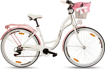 Produktbild von Goetze Citybike Mood 28 Zoll, 7-Gang Shimano, Tiefeinstieg, Damenfahrrad inkl. Rattan-Korb