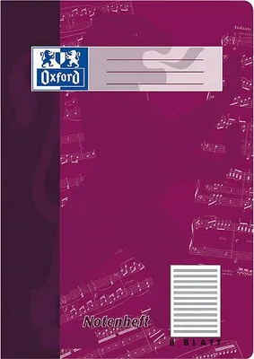 Produktbild von Oxford Notenheft DIN A4 8 Blatt ohne Hilfslinien (1 Stück)