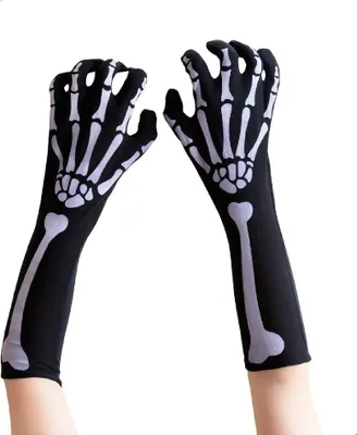 Produktbild von Oblique Unique Skelett Handschuhe Armlinge Halloween Kostüm Karneval