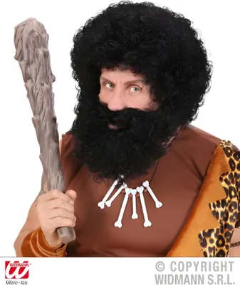 Produktbild von Perücke und Bart Knecht Ruprecht Schwarz - im Beutel