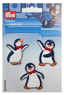 Obrázok produktu pre Nášivka tučniaky, samolepiace/nažehľovacie