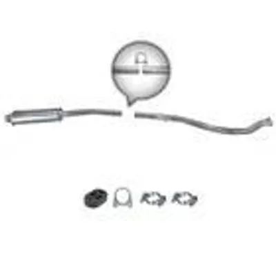 Produktbild von Auspuff Mittelschalldämpfer Peugeot 206 CC & Schrägheck 1.6 16V + Montagesatz