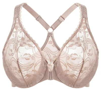 Immagine prodotto di Reggiseno sportivo con schienale a V, taglie forti, color beige