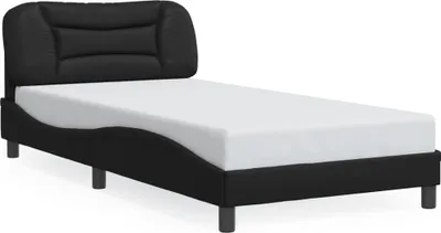 Produktbild von vidaXL Bettgestell ohne Matratze "Hvar" Schwarz 100x200 cm Kunstleder