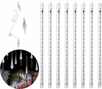 Produktbild von Led Eiszapfen 50Cm Ip44 - Fallender Schnee 288 Dioden, 8 Eiszapfen, Stromversorgung 230V