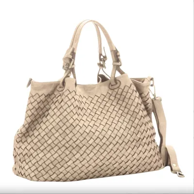 Produktbild von BZNA Handtasche Ronja beige Designer Umhängetasche Shopper