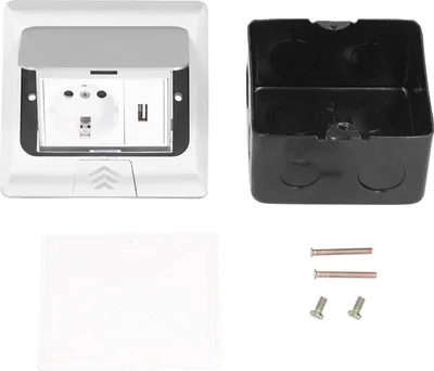 Obrázok produktu pre Podlahová zásuvka, vstavaná vysúvacia zásuvka, štandardné napájanie USB, 16 A príslušenstvo