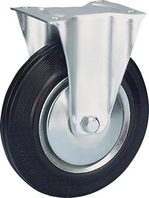 Zdjęcie produktu dla Kółka BS Kółko stałe L410.B55.101 Guma Ø 100 mm do 70 kg z płytką 105x80 mm