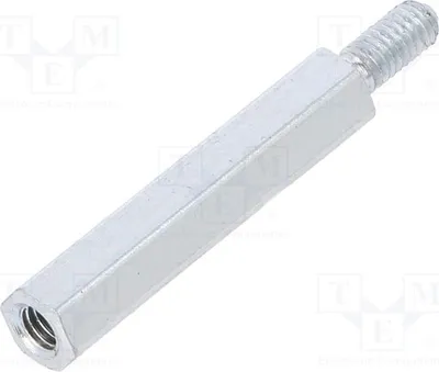 Produktbild von 10x Distanzmuffe mit Gewinde 20mm Innengew: M2,5 Außengew: M2,5 2212X20 Distanzele