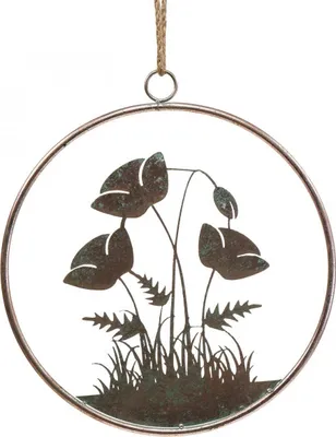 Produktbild von Filigrane Wanddekoration Blumen Metall Vintage Look Frühlingsdeko