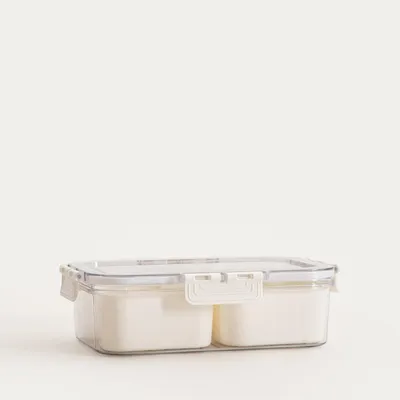 Zdjęcie produktu dla Pojemnik z tworzywa sztucznego HOMLA GASPARI z wkładkami, prostokątny, 23,5 x 16,5 x 7 cm