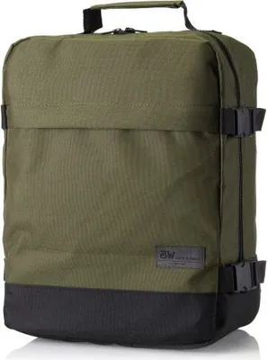 Produktbild von BAMBINIWELT RUCKSACK Handgepäck Reisetasche Boardgepäck Bordcase Kabinenkoffer Reiserucksac 40x20x25 40x30x20 Ryanair Wizzair (klein, olive-schwarz, 40x20x25)