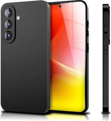 Produktbild von Strider Hülle für Samsung Galaxy A36 - Ultra Dünn 1,28mm, Mattes Finish, Staubschutz Buttons, Fingerabdruckarm - Schwarz