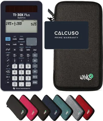 Produktbild von TI-30X Plus MathPrint inkl. WYNGS Schutztasche Dunkelgrau - Wissenschaftlicher Taschenrechner - Basic Set