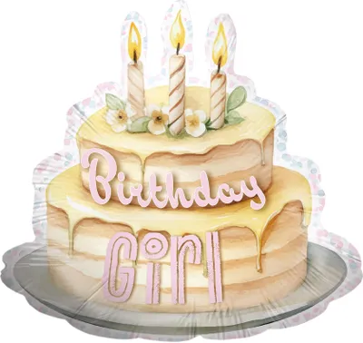 Produktbild von Folienballon Happy Birthday Torte Birthday Girl Mädchen 70 x 65 cm
