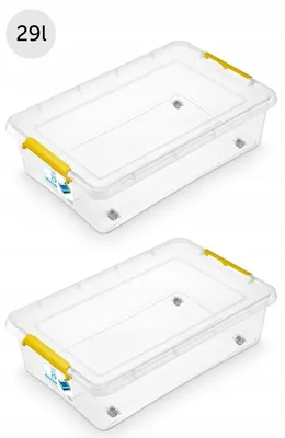 Produktbild von MOXOM 2x 29L Unterbettbox mit Deckel & Rollen