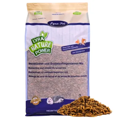 A bag of pet food with some of the product spilled out at the bottom.