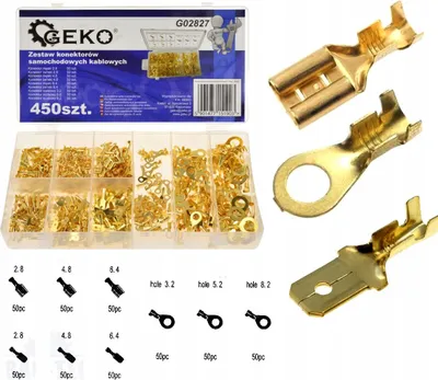 Zdjęcie produktu dla GEKO Zestaw złączy kabli samochodowych 450szt G02827