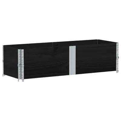 Zdjęcie produktu dla vidaXL Rama górna palety 2 szt. czarna 150x50 lite drewno sosnowe